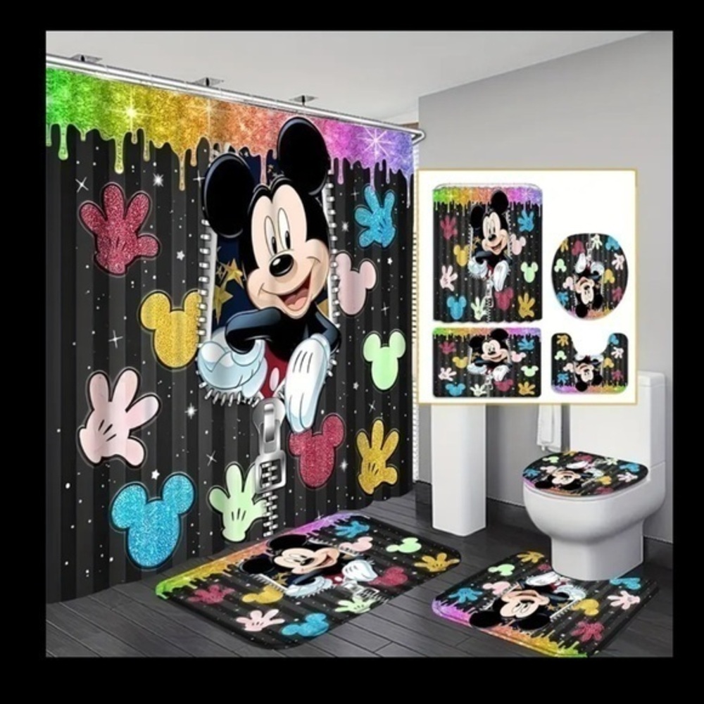 4pc Mickey Mouse Bathroom Set NWT